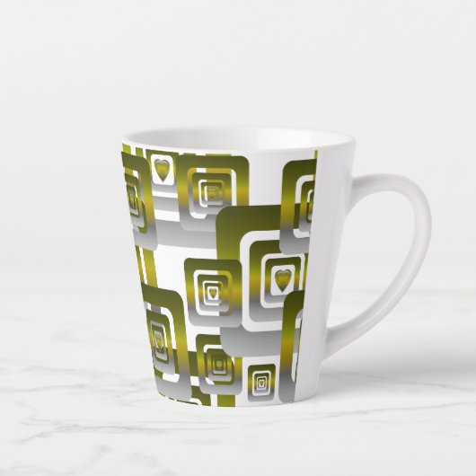 Activate My Heart Pattern Silver カフェラテマグ (右)