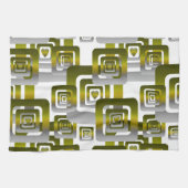 Activate My Heart Pattern Silver キッチンタオル (横)