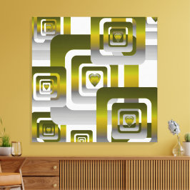 Activate My Heart Pattern Silver キャンバスプリント