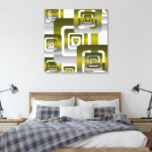 Activate My Heart Pattern Silver キャンバスプリント (インサイチュ (寝室))