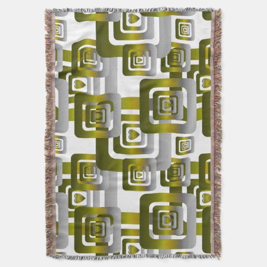 Activate My Heart Pattern Silver スローブランケット (正面縦)