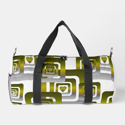 Activate My Heart Pattern Silver ダッフルバッグ (裏面)