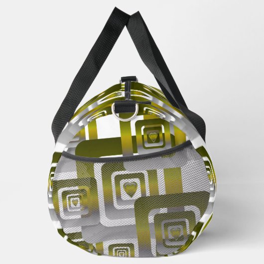 Activate My Heart Pattern Silver ダッフルバッグ (右)