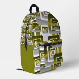 Activate My Heart Pattern Silver プリントバックパック