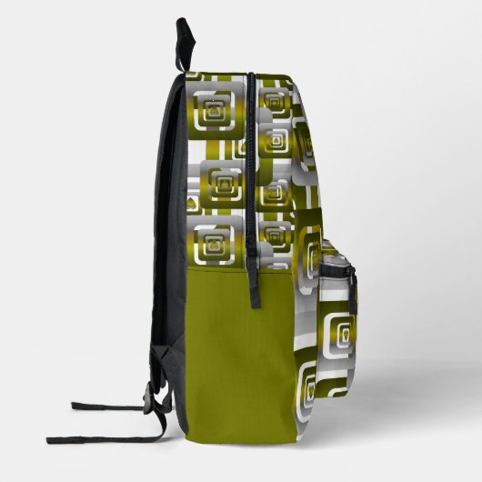 Activate My Heart Pattern Silver プリントバックパック (左)