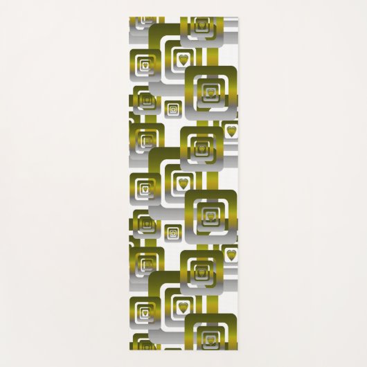 Activate My Heart Pattern Silver ヨガマット (正面)