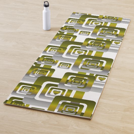 Activate My Heart Pattern Silver ヨガマット (インサイチュ)