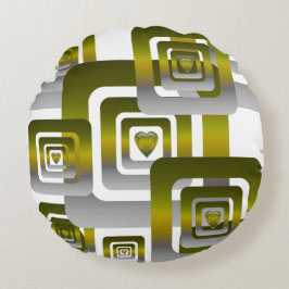 Activate My Heart Pattern Silver ラウンドクッション