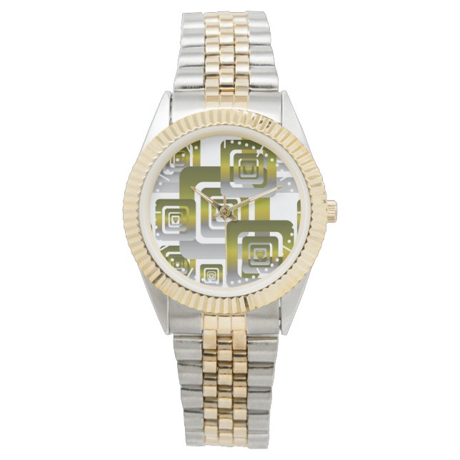 Activate My Heart Pattern Silver 腕時計 (正面)