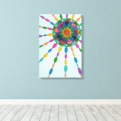 Activating Joy Healing Mandala Canvas Artプリント キャンバスプリント (インサイチュ (ウッドフロア))