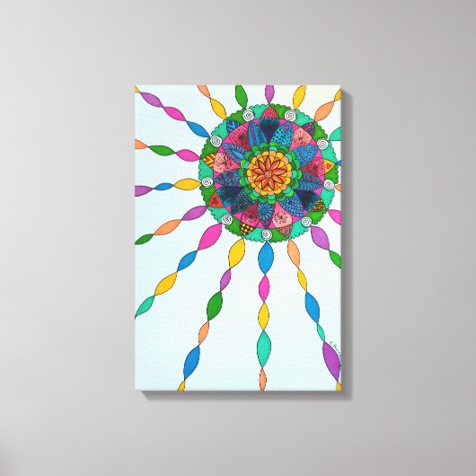 Activating Joy Healing Mandala Canvas Artプリント キャンバスプリント (正面)