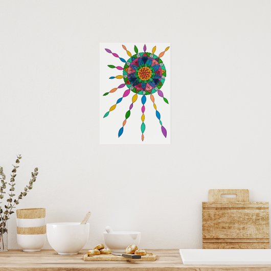 Activating Joy Healing Mandala Poster ポスター (キッチン)