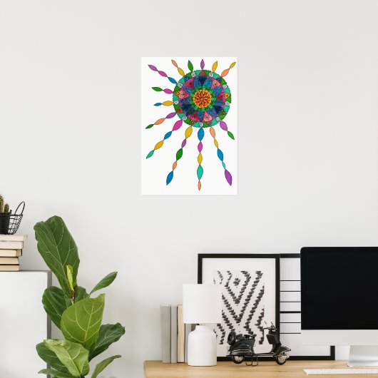 Activating Joy Healing Mandala Poster ポスター (ホームオフィス)