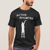 Active Shooter Basketball Player Basketball Active Tシャツ (正面)