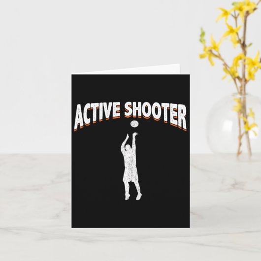 Active Shooter Bysketbyll Fun Sarcasm  カード (黄色い花)