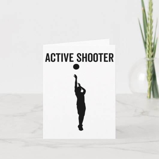 Active Shooter Sketll Funny Sport Lover Humor カード (正面)