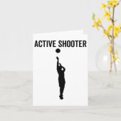 Active Shooter Sketll Funny Sport Lover Humor カード (黄色い花)