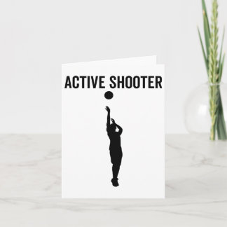 Active Shooter Sketll Funny Sport Lover Humor  カード