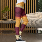 Active Women Knit Blanket Texture Graphic Pattern レギンス