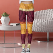 Active Women Knit Blanket Texture Graphic Pattern レギンス