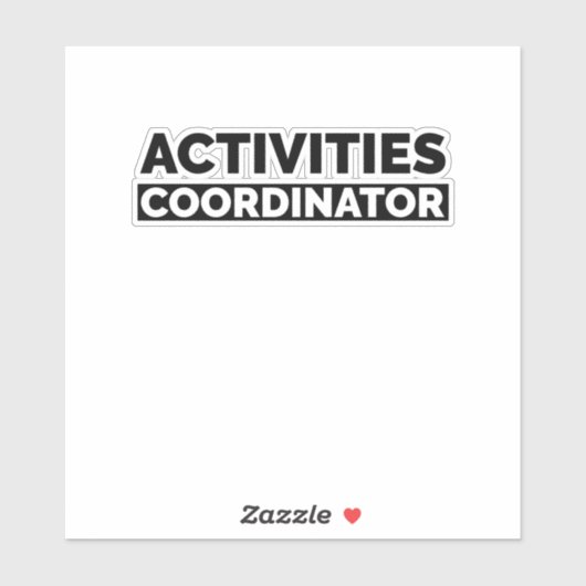 Activities coordinator シール (シート)