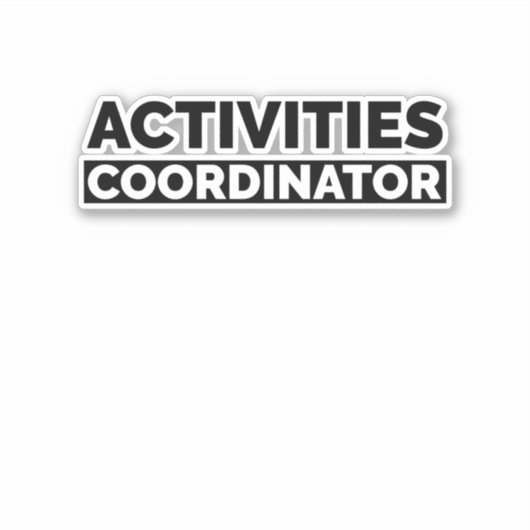 Activities coordinator シール (正面)