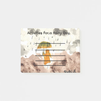 Activities for a rainy day post it notes ポストイット