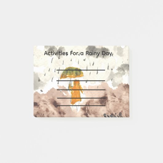 Activities for a rainy day post it notes ポストイット (正面)