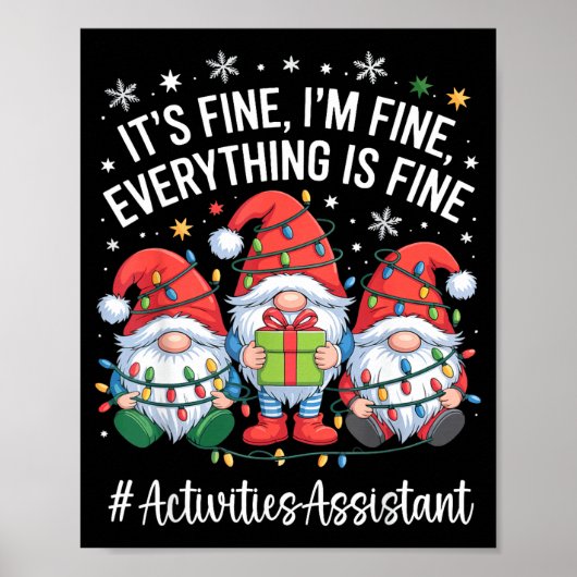 Activities Istant Gnome Everything Is Fine Christm ポスター (正面)