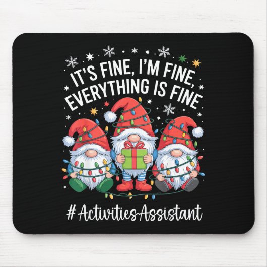 Activities Istant Gnome Everything Is Fine Christm マウスパッド (正面)