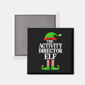 Activity Director Elf Family Matching Group Funny マグネット (正面/裏面)