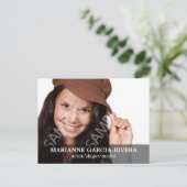 Actor Double Headshot Transparent Panel ポストカード (スタンド正面)