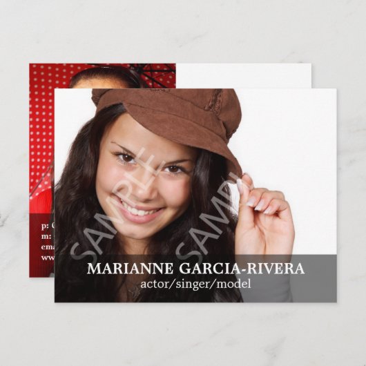 Actor Double Headshot Transparent Panel ポストカード (正面/裏面)