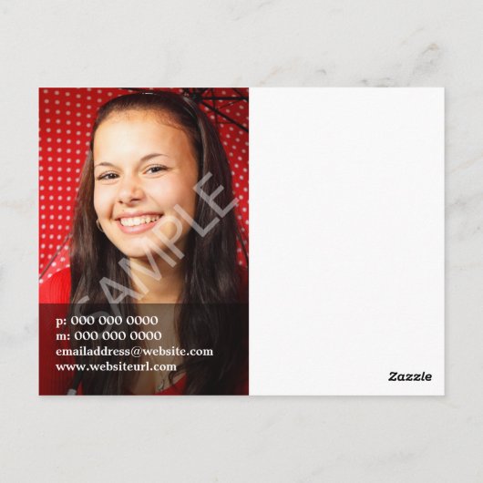 Actor Double Headshot Transparent Panel ポストカード (裏面)