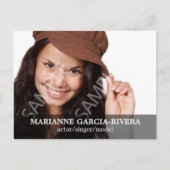 Actor Double Headshot Transparent Panel ポストカード (正面)