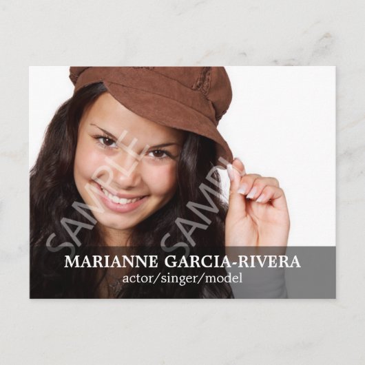 Actor Double Headshot Transparent Panel ポストカード (正面)