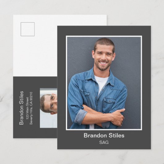 Actor Headshot Photo Postcard ポストカード (正面/裏面)