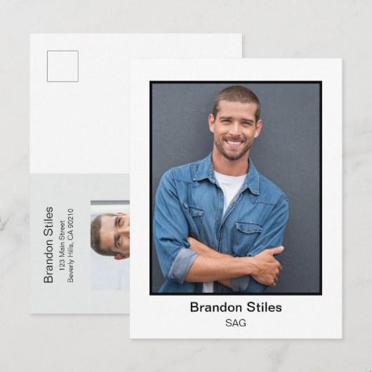 Actor Headshot Photo Postcard ポストカード (正面/裏面)