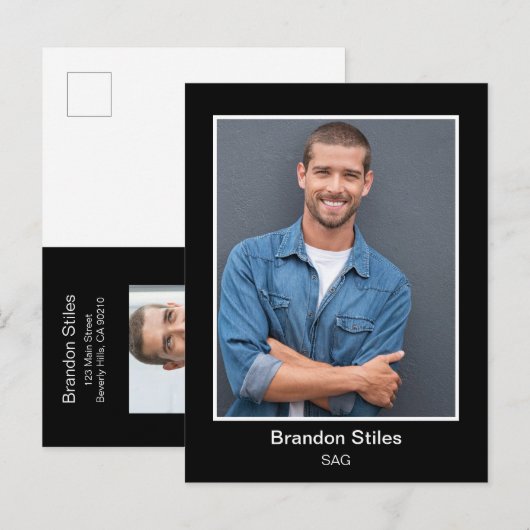 Actor Headshot Photo Postcard ポストカード (正面/裏面)