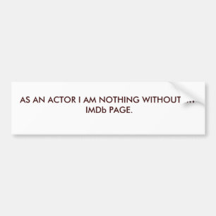 ACTOR-INTERNATIONAL映画データベースのバンパーステッカー バンパーステッカー