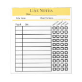 Actor Line Notes chart notepad ノートパッド (正面)