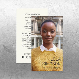 Actor Modelエンターテイメントプロフェッショナル写真 名刺