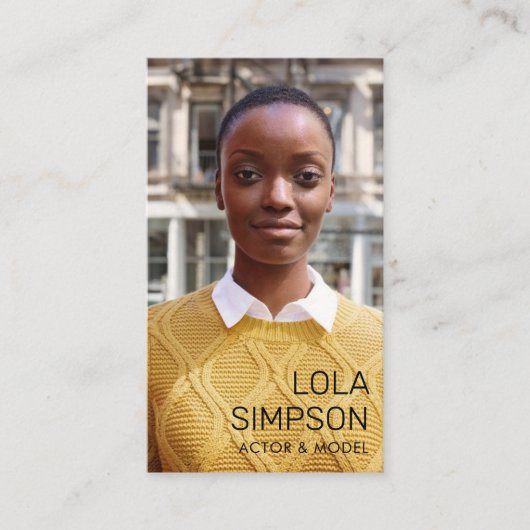 Actor Modelエンターテイメントプロフェッショナル写真 名刺 (正面)