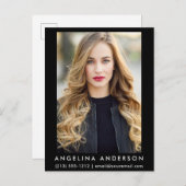 Actor Modelフォトポストカード – 黒 ポストカード (正面/裏面)