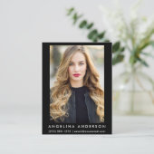 Actor Modelフォトポストカード – 黒 ポストカード (スタンド正面)