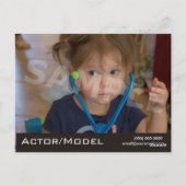 Actor Modelヘッドショットキッズカード(両面) ポストカード (裏面)