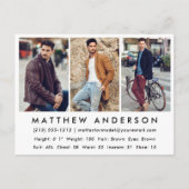 Actor Model 4 Photo Comp Card – ポストカードサイズWt ポストカード (裏面)