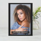 Actor Model 5.5x7.5 Zed Comp Card 3フォトバック 招待状 (スタンド正面)