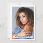 Actor Model 5x7 Zed Comp Card 3フォトバック 招待状 (正面)