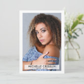 Actor Model 5x7 Zed Comp Card 3フォトバック 招待状 (スタンド正面)